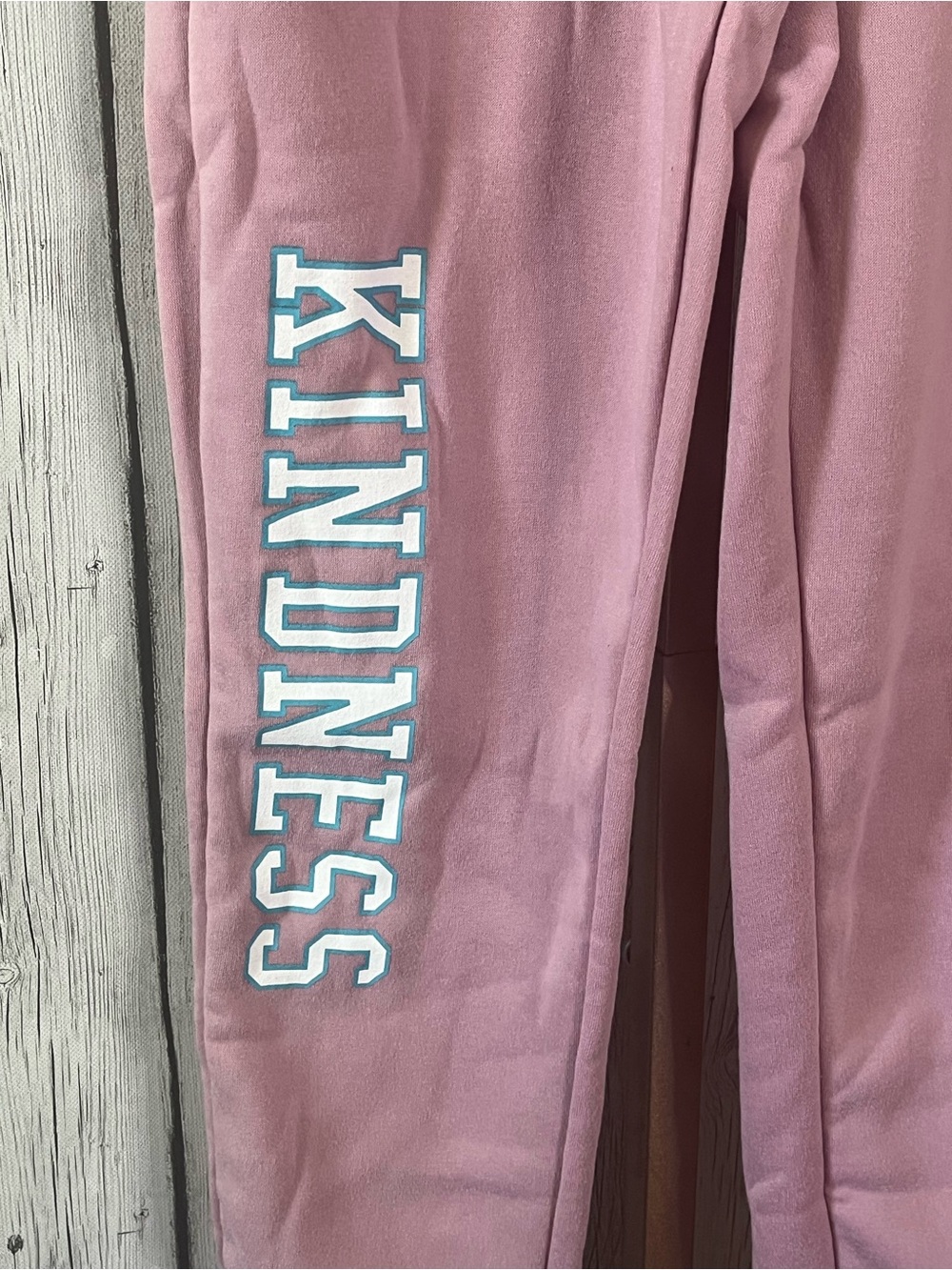 NWT Ultra Flirt Kindness Pink Graphic Jogger Sweatpants High Rise Small - Picture 3 of 6